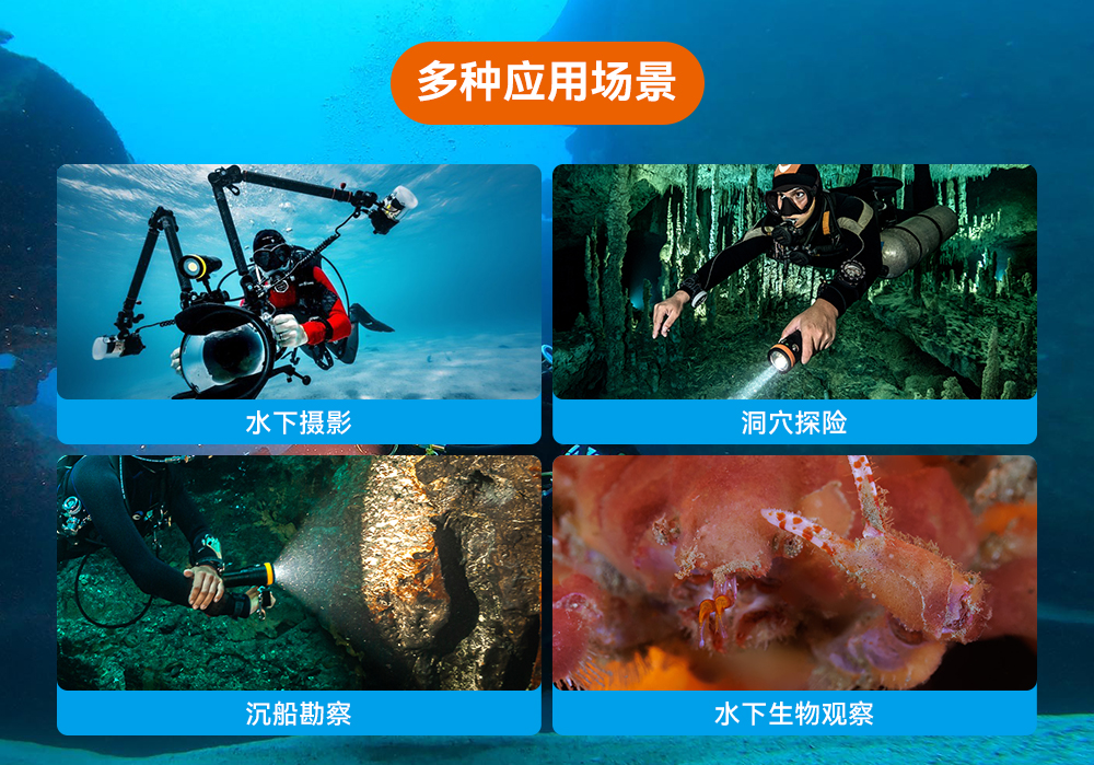 D900V水下攝影燈,水下攝影補光燈,潛水照明燈(dēng),打撈(lāo)照明,OrcaTorch91抖阴下载
